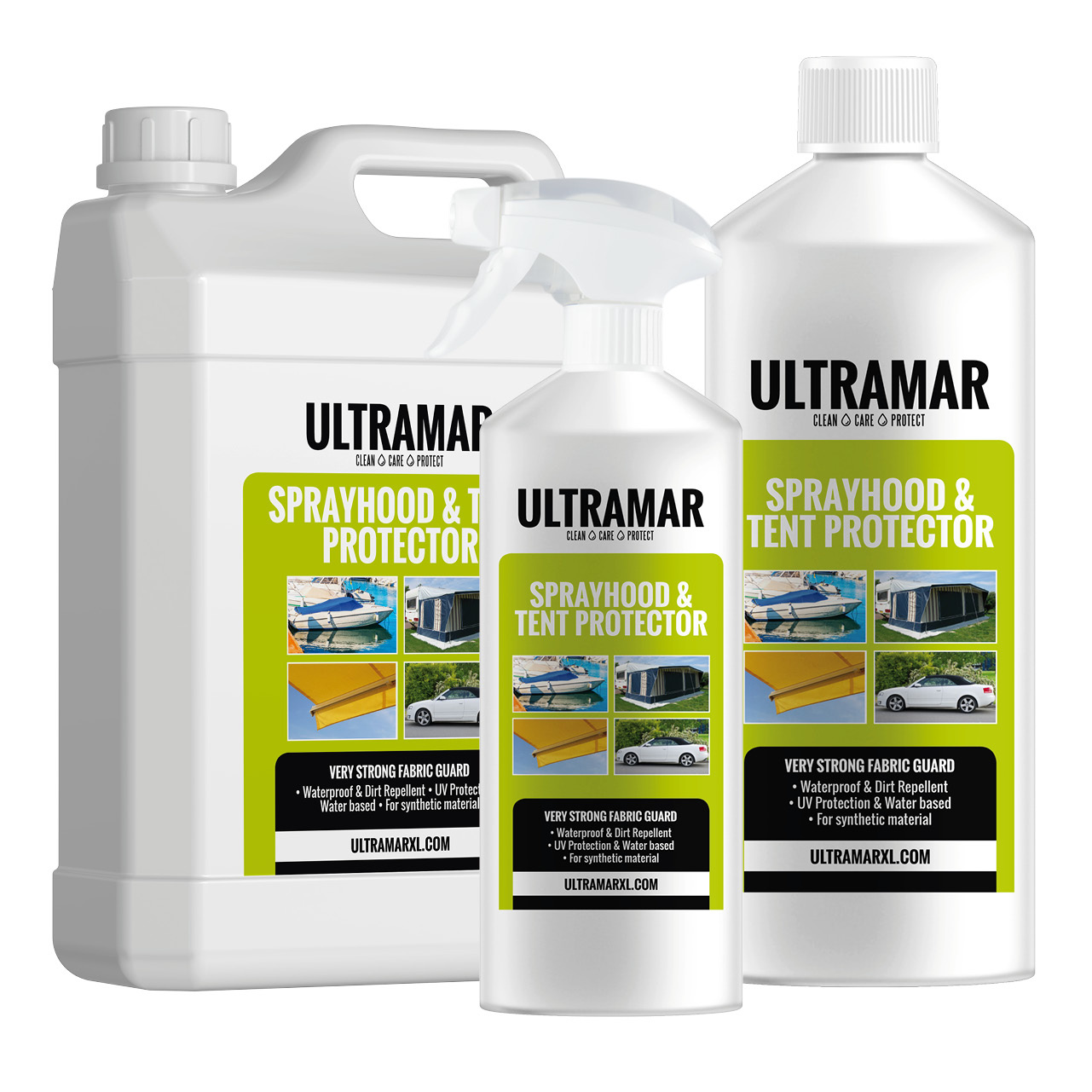 Lees meer over het artikel SPRAYHOOD & TENT PROTECTOR – Zeer Sterk Impregneermiddel Ultramar 500 ml Car & Boat Products