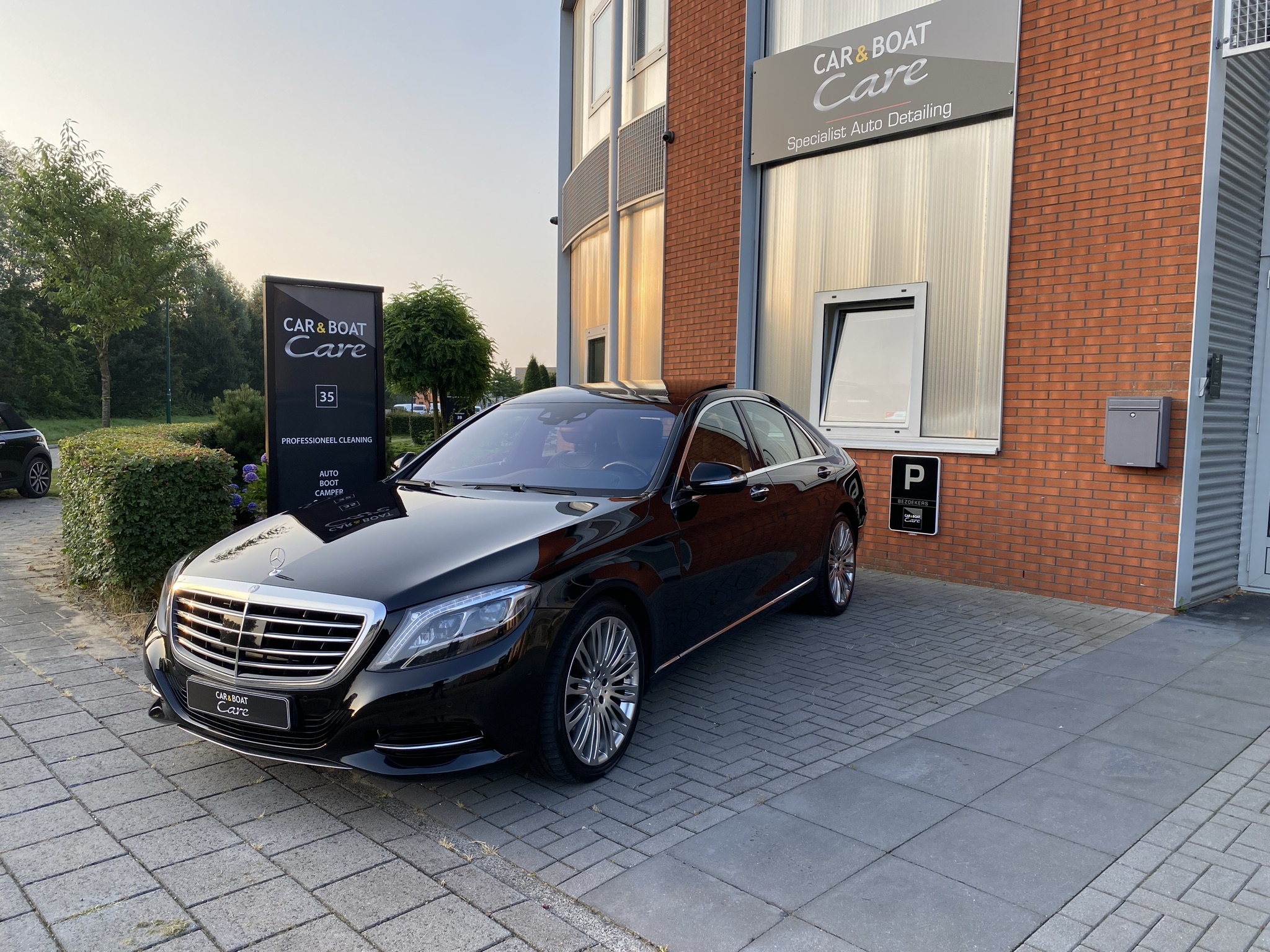 Mercedes S350 Glascoating Silver Car Detailing